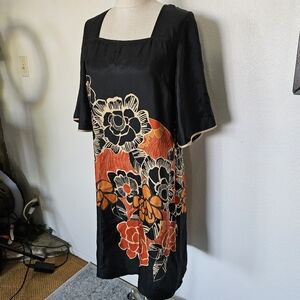 Robert Rodriguez Vintage Floral Silk Dress Size 6
